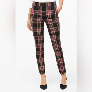 J.Crew Ruby Full-Length Plaid Pants | Black Tartan